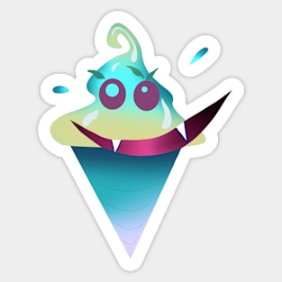 Creepy Ice Cream, Version 2 Sticker